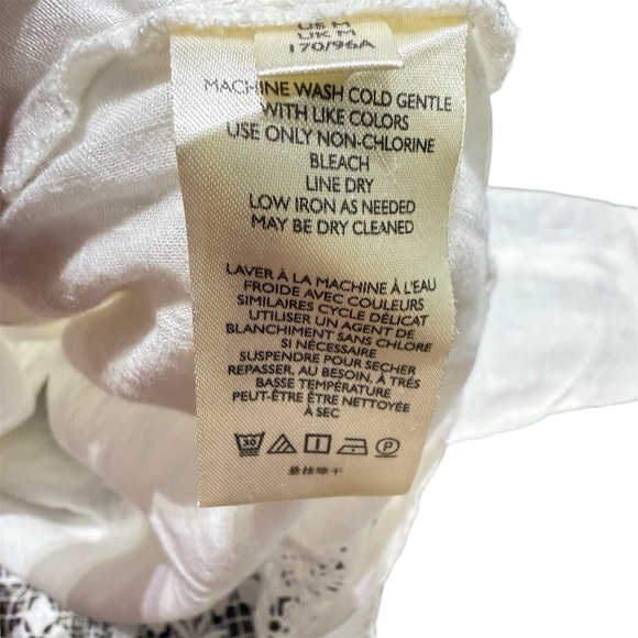 Free People Green Gardens Boho Ivory Cutout Embroidered Hem Tunic Top - Picture 9 of 15